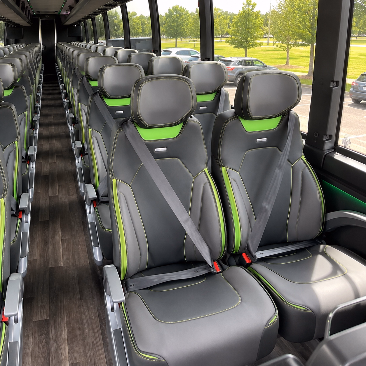 passaic charter bus rental interior